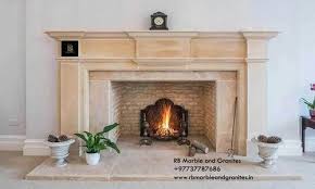 Square Luxury Sandstone Fireplaces At