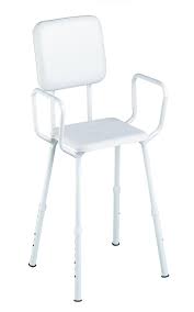 Shower Stool With Arms Padded Backrest