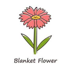 Blanket Flower Red Color Icon