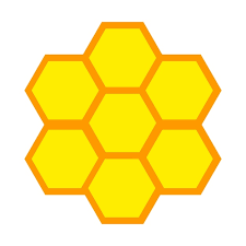 Honeycomb Line Icon Bees Wax Beehive