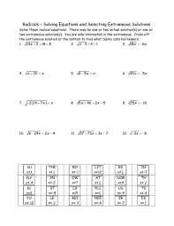 Solved Radicals Solving Equations And
