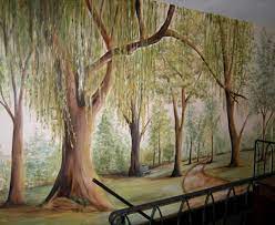 Painted Tree Mural Muralist Debbie