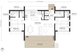 Modern Style House Plan 2 Beds 2