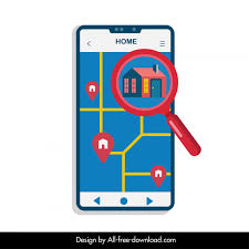 Map Magnifier Sketch Vectors