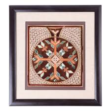 Traditional Ceramic And Wood Wall Art