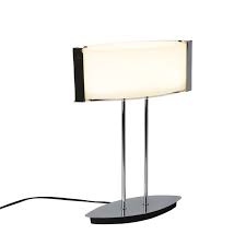 Modern Table Lamp Chrome With Glass