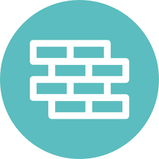 Firewall Blue Icon For