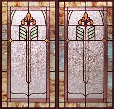 American Arts Crafts Stained Glass Window