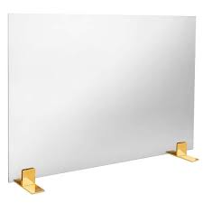 Barton 36 In W X 26 In H Single Fire Place Panel Tempered Glass Fireplace Screen Freestanding