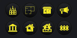 Estate Agent Icons Vector Images