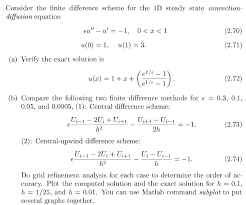 Consider The Finite Difference Scheme