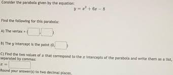 Parabola Given By The Equation