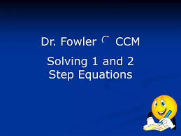 Ppt Dr Fowler Ccm Solving 1 And 2