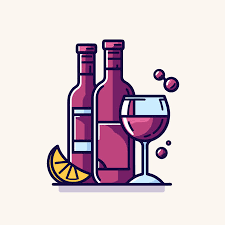 Vector Of A Wine Bottle And Glass