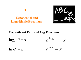 3 4 Exponential And Logarithmic Equations