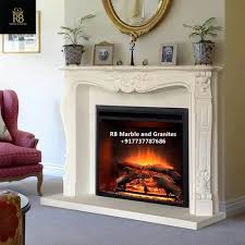 Rectangle Marble Carved Fireplace At Rs