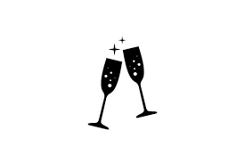 Champagne Glasses Icon Arquivo De Corte