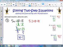 Solving Two Step Equations Adding Or