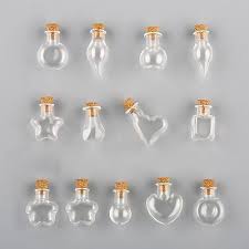 5pcs Mini Crafts Glass Bottle Cork Top