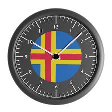 Wall Clock With The Flag Of Aero 3d