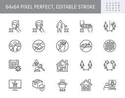 Drywall Line Icons Vector Ilration