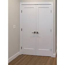 Reso 36 In X 80 In Solid Core Primed Composite Double Prehung French Door With Catch Ball Oil Rubbed Bronze Hinges White