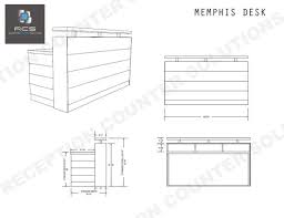 6 Foot Memphis Reception Desk