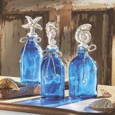 Sea Glass Art Nautical Glass Bottle