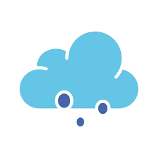 Cloud With Rain Drops Line Icon Cloud