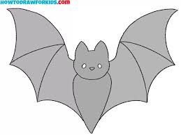 Simple Bat Easy Drawing Tutorial