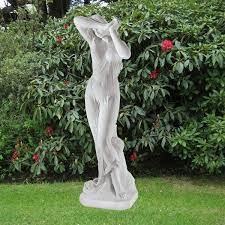 Shy Maiden 52cm Marble Resin Garden Statue