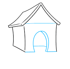 How To Draw A Dog House Really Easy