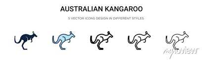 Australian Kangaroo Icon In Filled