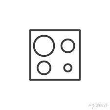 Electric Stove Top View Outline Icon