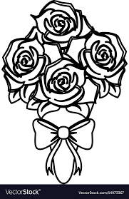 Roses Bouquet Wedding Related Icon