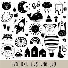 Boho Baby Clipart Newborn Svg Animal