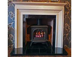 Evesham Limestone Fireplace With Brick