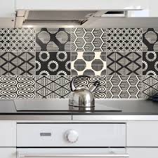 Black And White Tile Stickers For