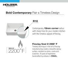 Houzer Pts 4100 Bq Platus Series 30 In Apron Front Fireclay Single Bowl Kitchen Sink Biscuit
