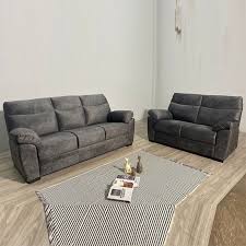 Lecy 2 3 Seater Sofa Set Grey