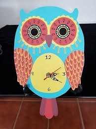 Wall Clock Owl Shaped Brighten Up Any