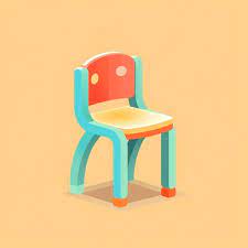 Red Seat And A Yellow Back Generative Ai