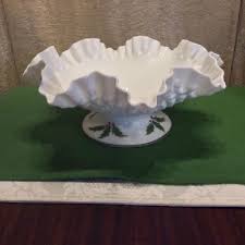 Hand Painted Holly Large Fenton