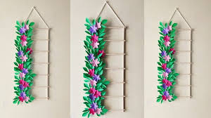 Paper Flower Wall Hanging Craft Ideas