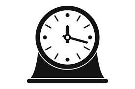 Clock Vintage Icon Simple Black Style