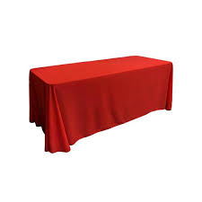 La Linen 90 In X 156 In Red Polyester