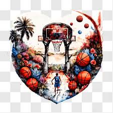 Heart Shaped Basketball Court