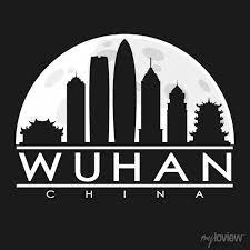 Wuhan Flat Icon Skyline Silhouette