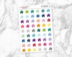 Small House Icon Planner Stickers