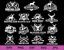 Hunting Club Logo Icon Sets Of